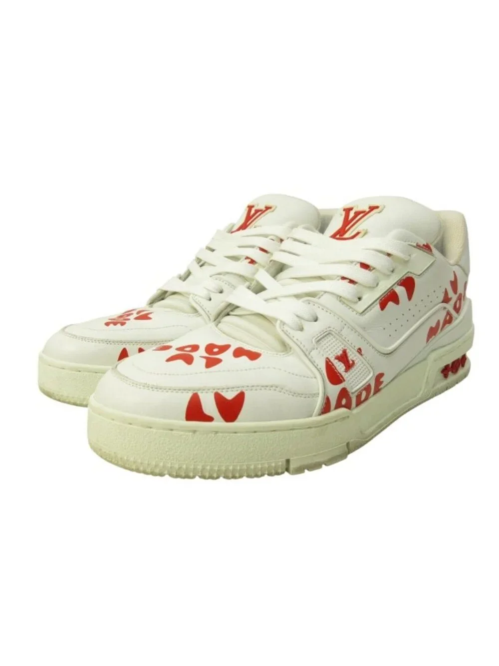 ★SOLD★ Louis Vuitton Nigo LV Trainer Line Sneakers Shoes Low Cut All Over - Picture 2 of 9